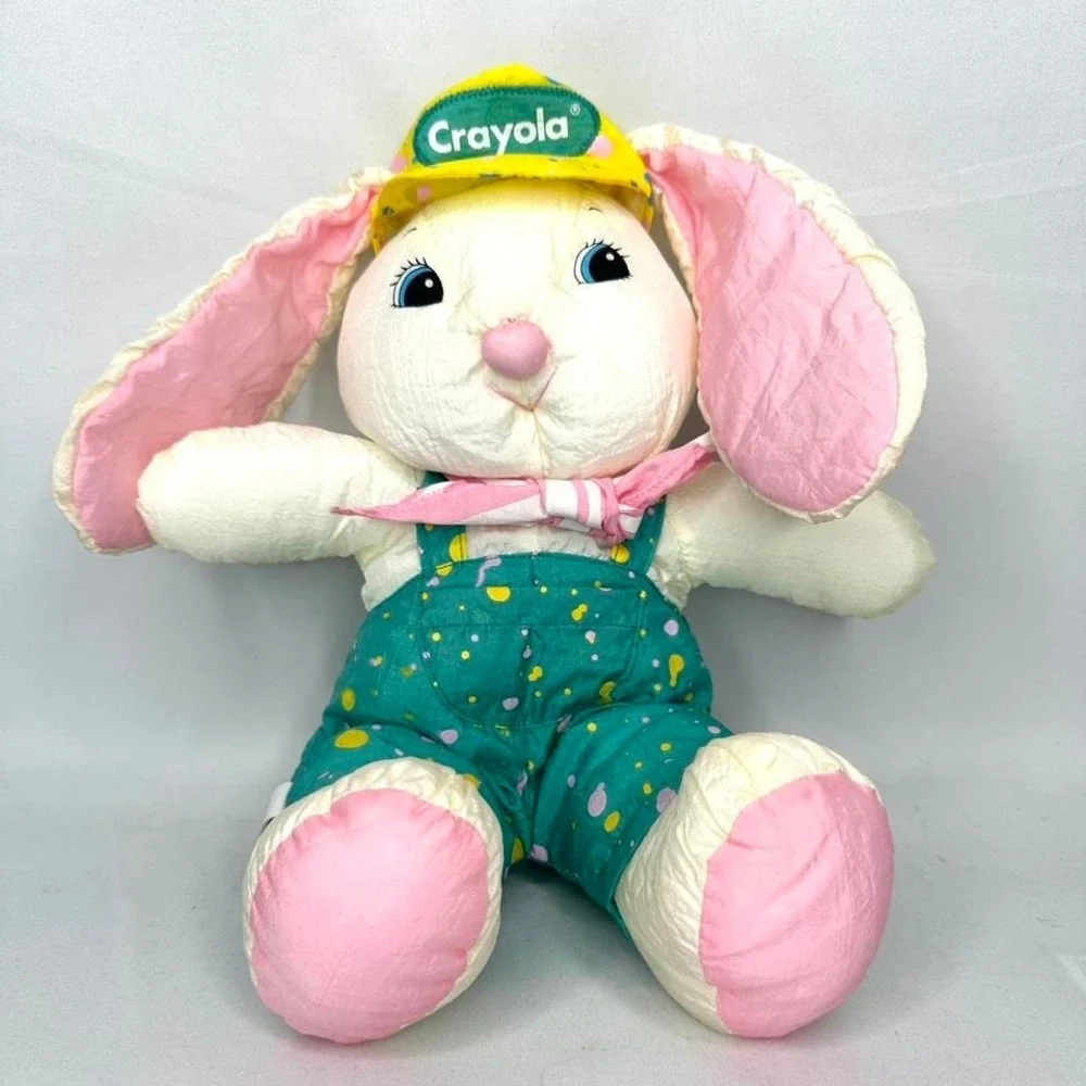 Vintage 1980s Hallmark Crayola Cuddle Bunny Plush |Easter Bunny Plush | Crayola‎